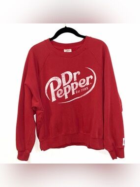 Vtg Dr Pepper Graphic Crewneck Sweatshirt Size Lg
